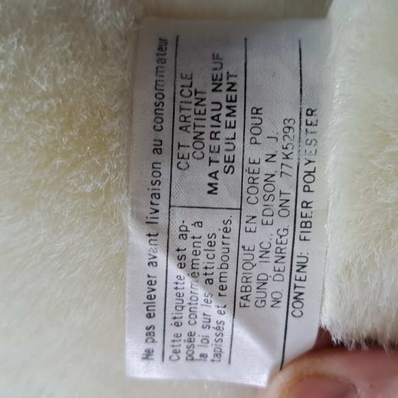 Vintage Gund Collector's Classic White Snowshoe Bunny Rabbit Plush VG- 11" 1986 - Picture 14 of 14